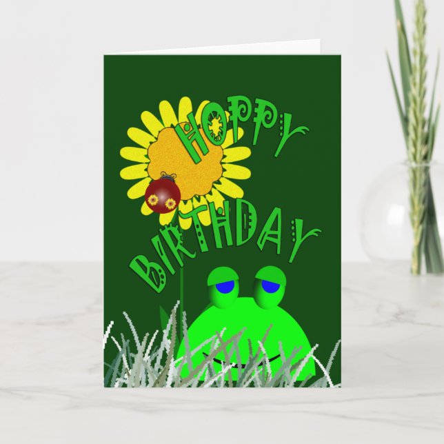Hoppy Birthday Kort (Framsida)