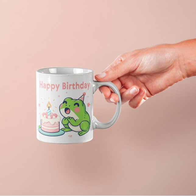 Hoppy Birthday Önskemål: Aditable Frog Mugg (Happy birthday Mug for frog lovers)