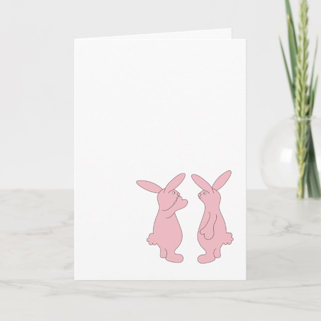 Hoppy Birthday Rabbits Kort (Framsida)