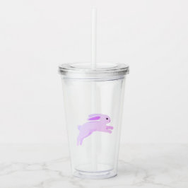 Hoppy Bunny Lila Acrylic Tumbler - Påsk Gift Take Away Mugg