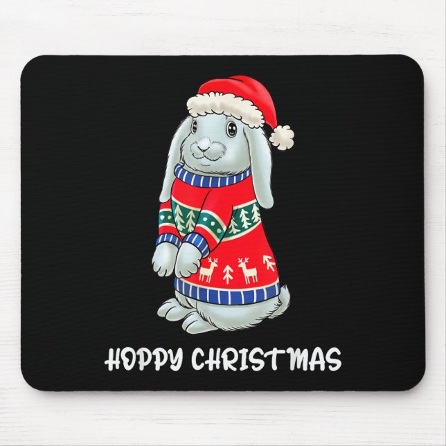 Hoppy Christmas Bunny Christmas Sweater Rabbit  Musmatta (Framsidan)