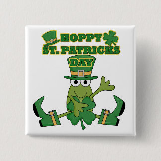 Hoppy dagTshirts och gåvor för St. Patricks Knapp