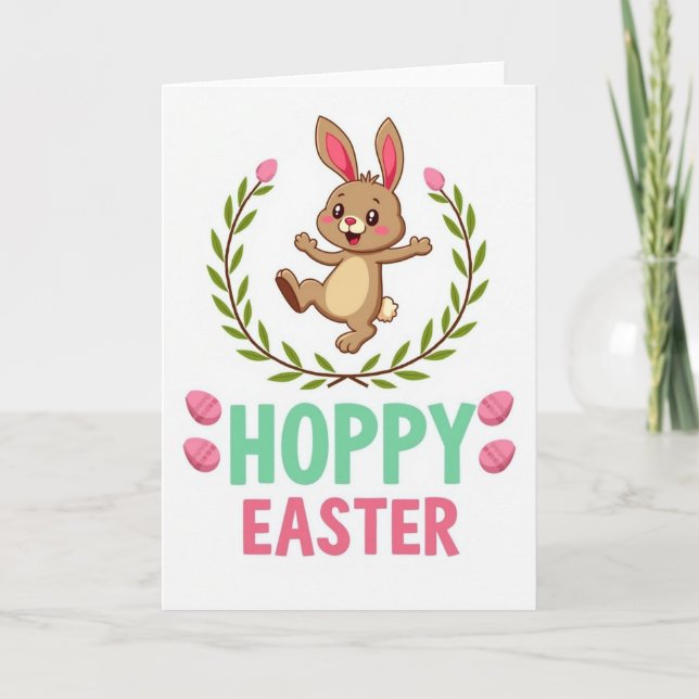 Hoppy Easter Animal Friend Card Kort (Framsida)