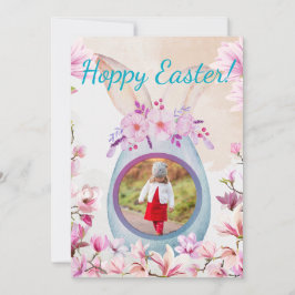 Hoppy Easter egg with photo Inbjudningar