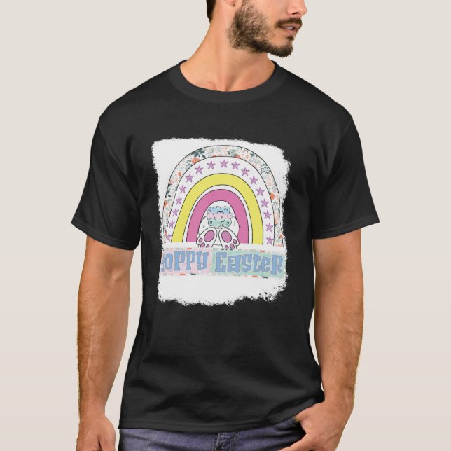 Hoppy easter  rainbow easter easters day easter bu t shirt (Framsida)
