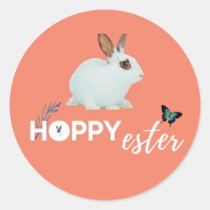 Hoppy Ester Funny Design Runt Klistermärke
