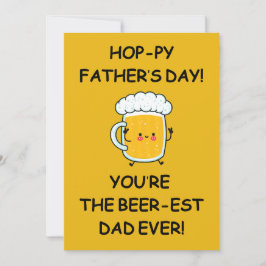 Hoppy Fars dag Card Beerest Pappa någonsin Inbjudningar