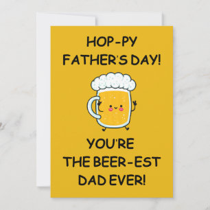 Hoppy Fars dag Card Beerest Pappa någonsin Inbjudningar
