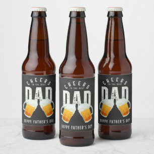 Hoppy Fars dag Gift Ölflaska Etikett