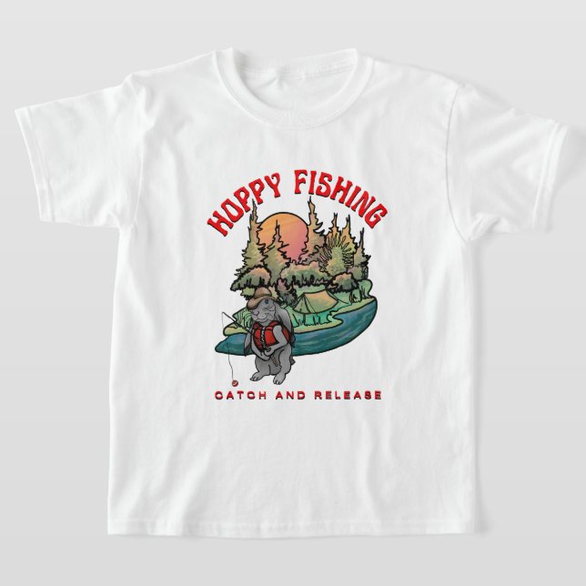 Hoppy Fishing Catch and Release T Shirt (Laydown)