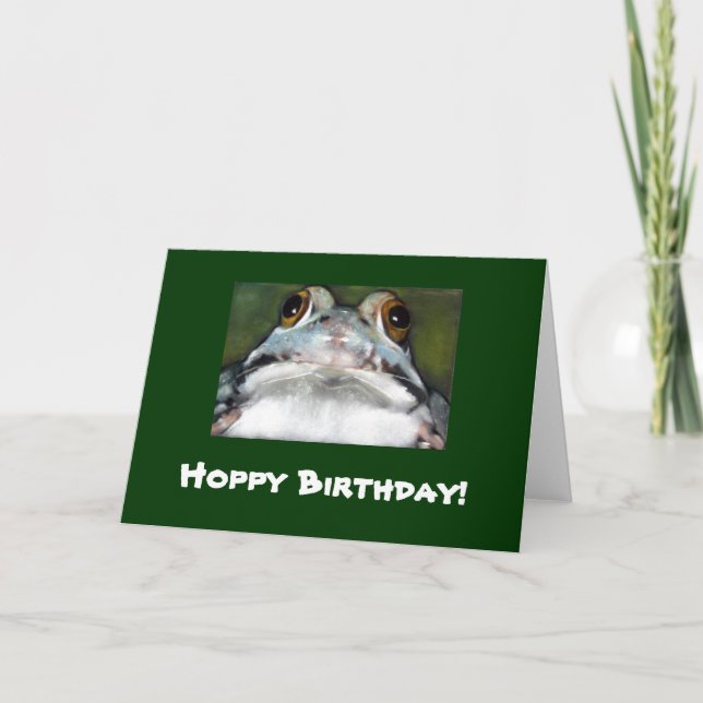 HOPPY FÖDELSEDAG FÖR GRODAKONSTVERK KORT (Framsida)