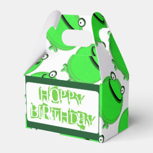 Hoppy födelsedaggrodor presentaskar