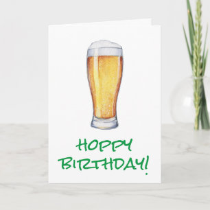 Hoppy födelsedagöl kort