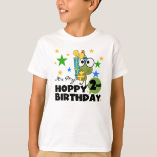 Hoppy Frog 2:a födelsedag T-shirts och gåvor
