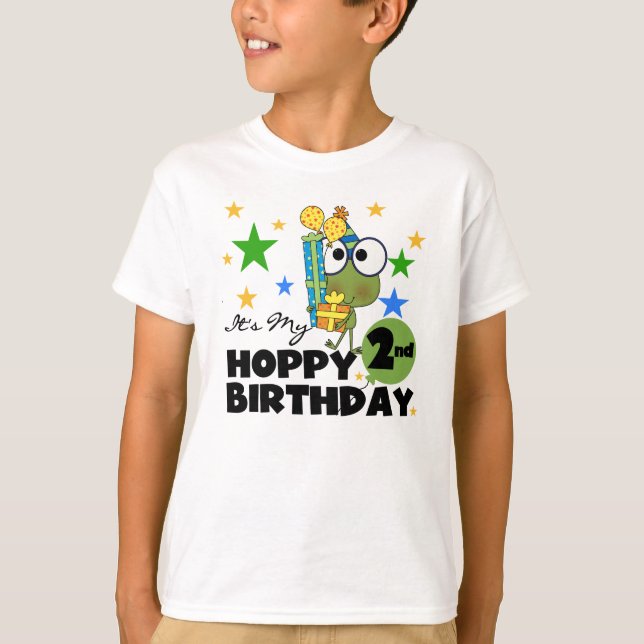 Hoppy Frog 2:a födelsedag T-shirts och gåvor (Framsida)