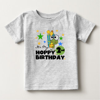 Hoppy Frog 2:a födelsedag T-shirts och gåvor