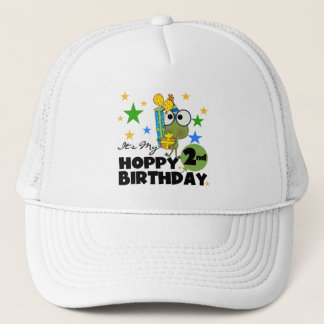 Hoppy Frog 2:a födelsedag T-shirts och gåvor Truckerkeps