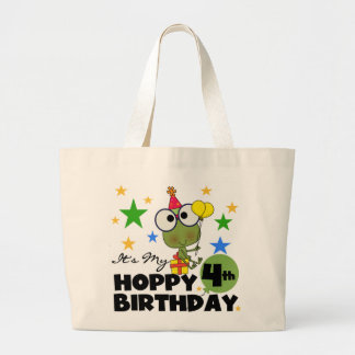 Hoppy Frog 4e födelsedagen T-shirts och presenter Jumbo Tygkasse
