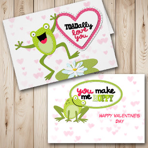 Hoppy Frog TOADally Kärlek You Valentine Hälsningskort