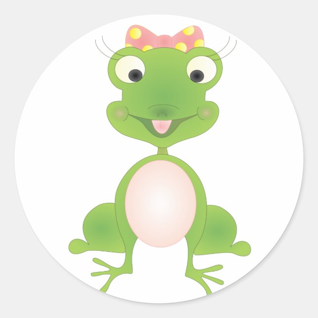 Hoppy Girl Runt Klistermärke (Framsida)