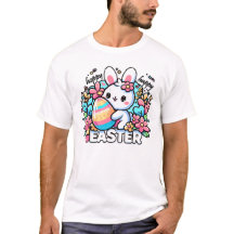 Hoppy Glad påsk - Cute Kawaii Bunny med Påsk