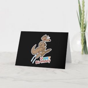 hoppy grattis på födelsedagen kangaroo kort