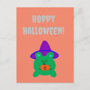 Hoppy Halloween Frog Vykort