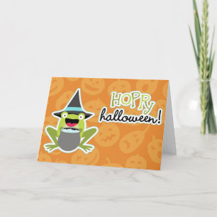 Hoppy Halloween padda Kort
