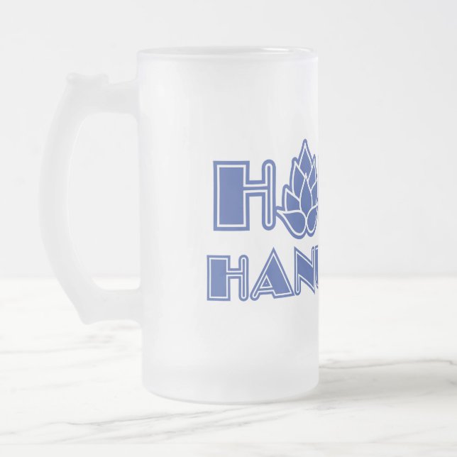 hoppy Hanukkah Frostat Ölglas (Vänster)