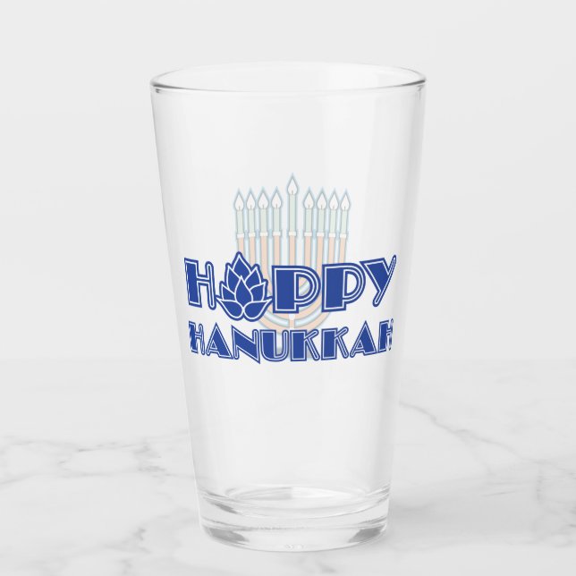 Hoppy Hanukkah Glaskopp (Framsida)