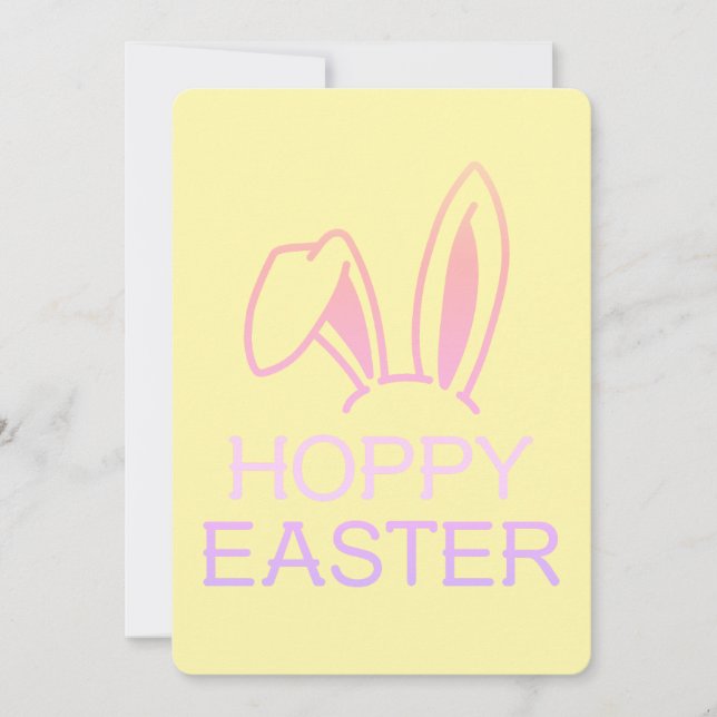 Hoppy Hare Pastel Påsk Card Julkort (Framsida)