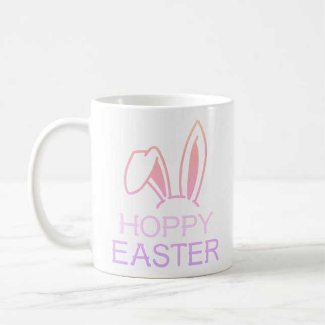 Hoppy Hare Pastel Påsk Classic Mugg (Vänster)