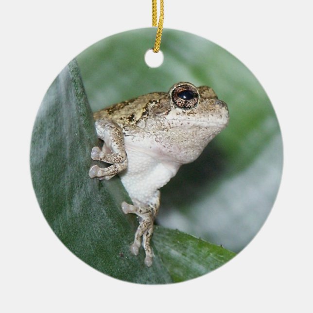 "Hoppy" helgdagar! Julgransprydnad Keramik (Framsidan)