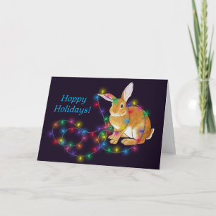 Hoppy helgdagarkaninkort helgkort