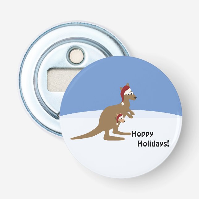Hoppy Helgdagars jul Kangaroo Flasköppnare (Framsidan)