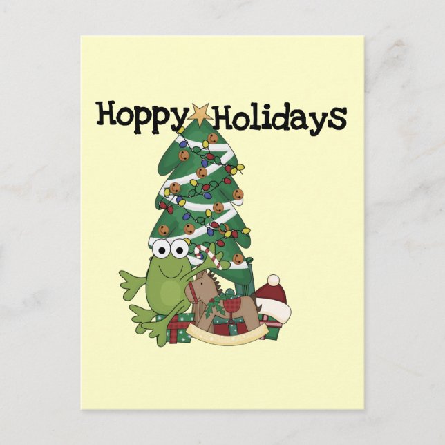 Hoppy Helgdagars Tshirts och Gifts Helg Vykort (Framsida)