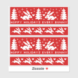 Hoppy Helgdagars Varje Bunny Cute Rabbits Stickers Klistermärken