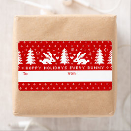 Hoppy Helgdagars Varje Bunny Cute Rabbits To from Fraktsedel