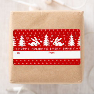 Hoppy Helgdagars Varje Bunny Cute Rabbits To from Fraktsedel
