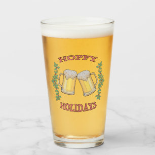Hoppy HolidaysChristma Beer dricksglas. Glaskopp