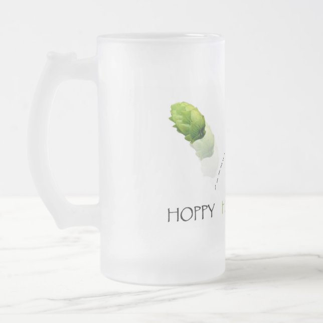 Hoppy Hoppy glädjeglädje Frostat Ölglas (Vänster)