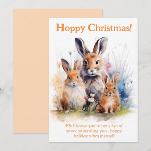 Hoppy jul Önskemål med Bunny Cheer Julkort
