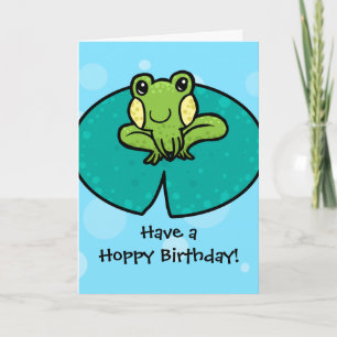 Hoppy kort för födelsedaggrodafödelsedag