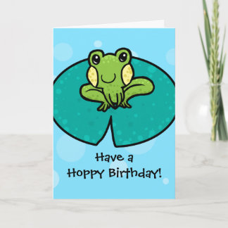 Hoppy kort för födelsedaggrodafödelsedag