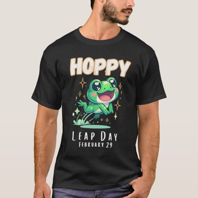 Hoppy Leap Day 29 februari T Shirt (Framsida)