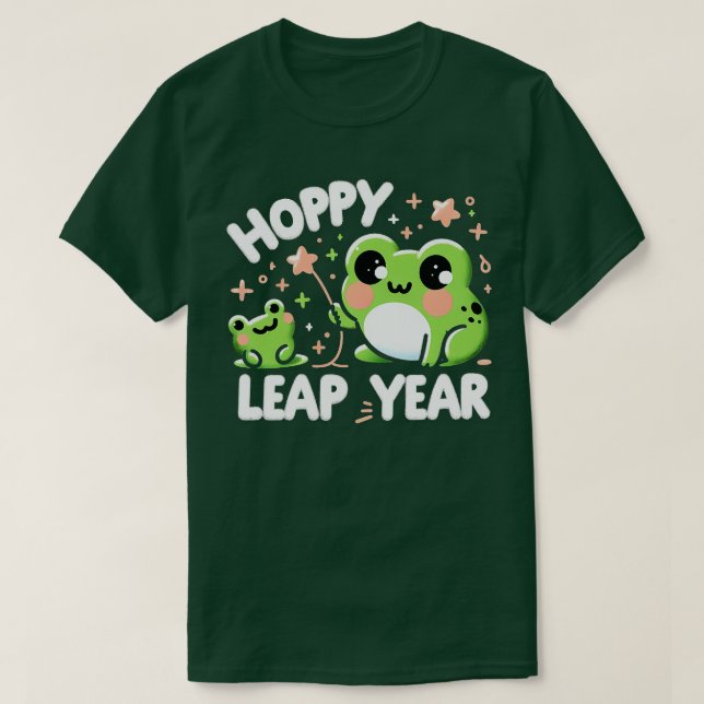 Hoppy Leap Year Frog T Shirt (Design framsida)
