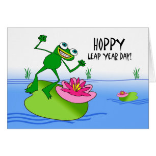 Hoppy Leap Year, Lung Frog på Pond Hälsningskort