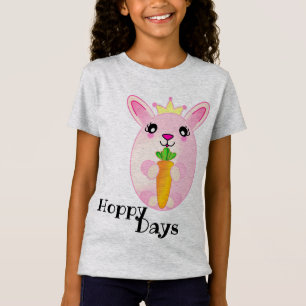 Hoppy Lycklig Day Bunny Fluffy Cute Svan Animal T Shirt
