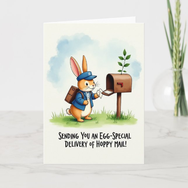 Hoppy Mail Delivery Card Kort (Framsida)