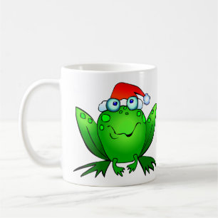 Hoppy mugg för helgdagartecknadgroda